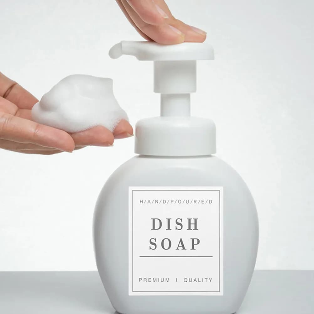 2Sets Waterproof Bathroom Bottle Labels Minimalist Black White Self Adhesive Stickers for Soap Shampoo Conditioner Dispenser