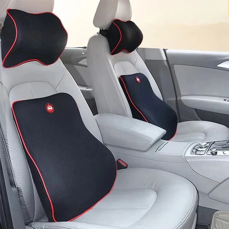 Nuovo cuscino per seggiolino auto in memory foam Cuscino per collo per auto Supporto per la schiena lombare protettivo Cuscino per poggiatesta per auto traspirante per i viaggi