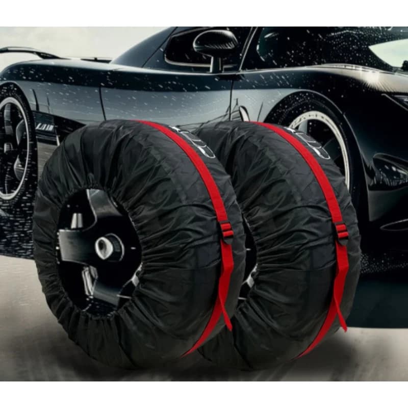 1 pz Copriruota di scorta per auto da 80 cm in poliestere taffetà, antipolvere, antineve, regolabile, portatile, con protezione solare, borsa portaoggetti per pneumatici