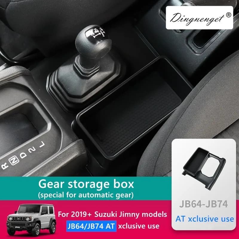 Scatola portaoggetti per cambio auto, scatola portaoggetti centrale per cambio, adatta per modelli Suzuki Jimny 2019+ AT