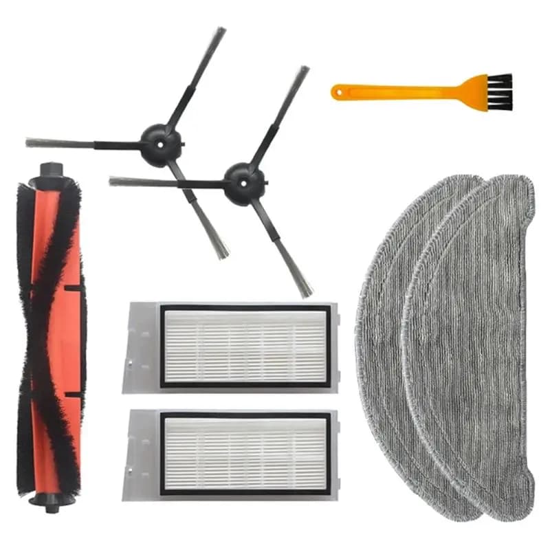 AEE6-Per Roidmi Eve Plus SDJ01RM Ricambi per Robot Aspirapolvere: Panno Lavapavimenti, Filtro HEPA, Spazzola Principale, Spazzola Laterale, Accessori