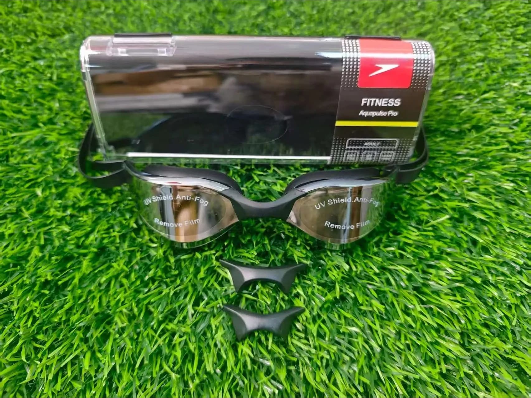 Occhialini da nuoto Speed Unisex HD Clear antiappannamento, impermeabili, con rivestimento a specchio, professionali da gara per adulti