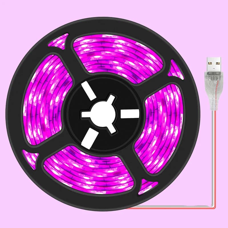 0.5m 1m 2m 3m USB 5V LED Strip Grow Light Plant Full Spectrum Phyto Lamp pink 2835 SMD Flowers Greenhouse Cultivo Hydroponic p