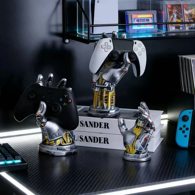 Set di Ornamenti Creativi a Forma di Braccio Robotico, Supporto da Scrivania per Controller di Gioco PS5/PS4, Supporto per Cuffie, Decorazione per la Casa, Regalo per Amici