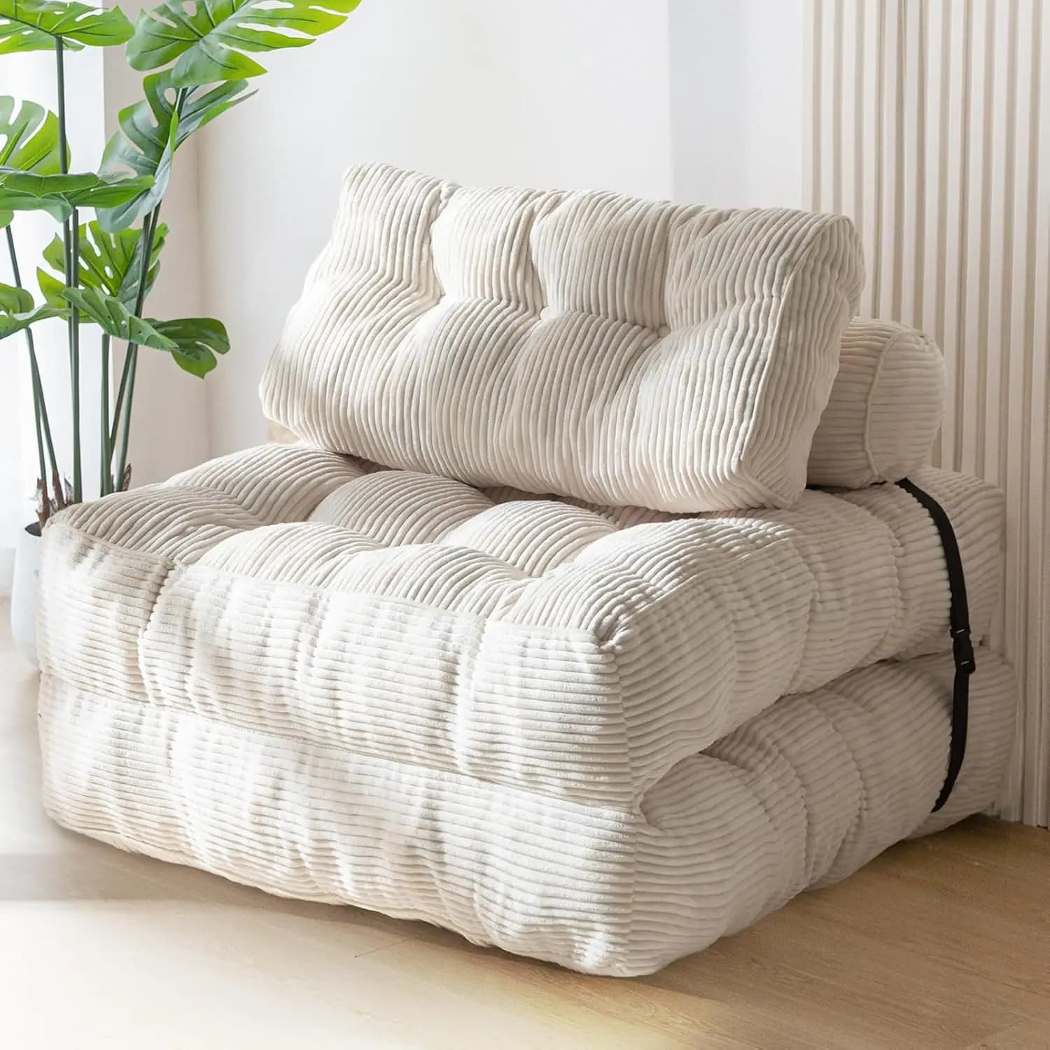 Divano letto pieghevole, poltrona letto convertibile con materasso pieghevole con cuscino, poltrona letto pieghevole portatile Comodo divano lounge da terra