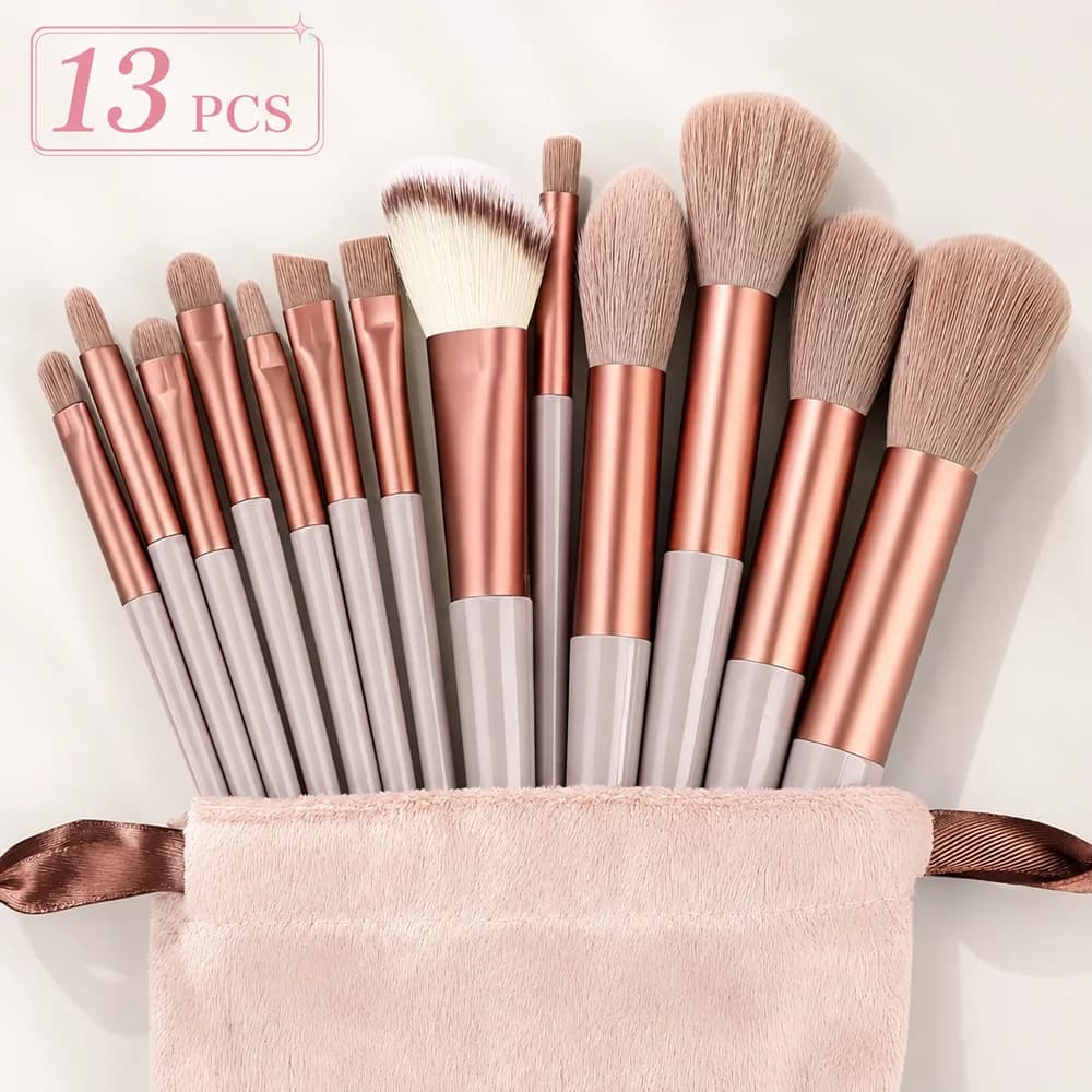 13Pcs Makeup Brush Set, Soft Face & Eye Makeup Brushes for Foundation, Powder, Blush, Concealer & Eyeshadow