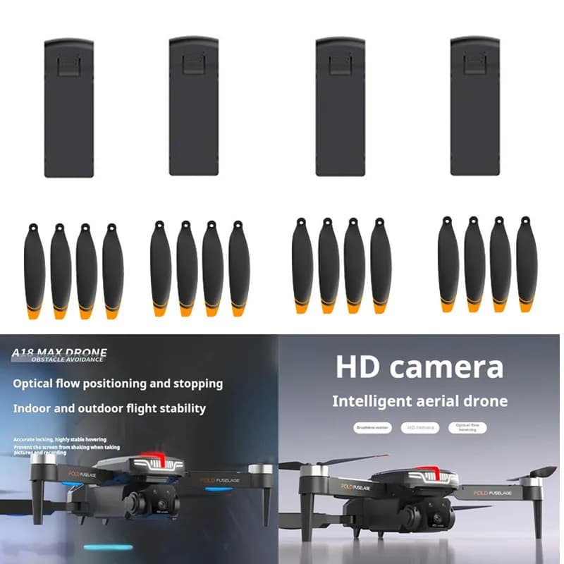 Batteria drone A18 MAX 3.7V 2000Mah/Elica A18 RC Drone Accessori originali A18 MAX RC Dron Pale batteria A18 Parti drone