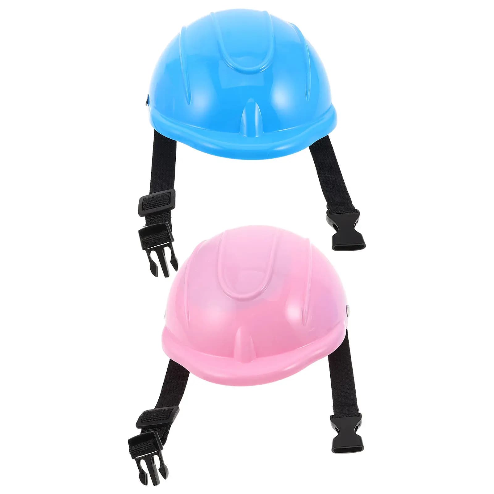 2Pcs Bike Helmets for 18 Inch Safety Protective Gear Pretend Play Adjustable Mini Construction Hard Hats Sports