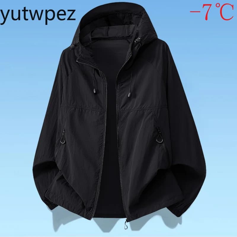 Fishing Sunscreen Outwear UPF50+ Sun Protection Skin Coat Breathable Ultra-Thin Hooded Jacket Outdoor Sports Lightweight Cycling