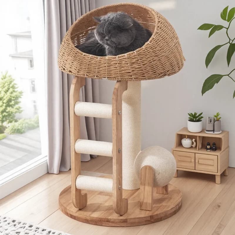 Mobili per gatti Tiragraffi Tiragraffi Scratch per gatti Accessori per animali domestici Scratch Board Cat Tree Tower Giocattoli in legno massello Den per gatti