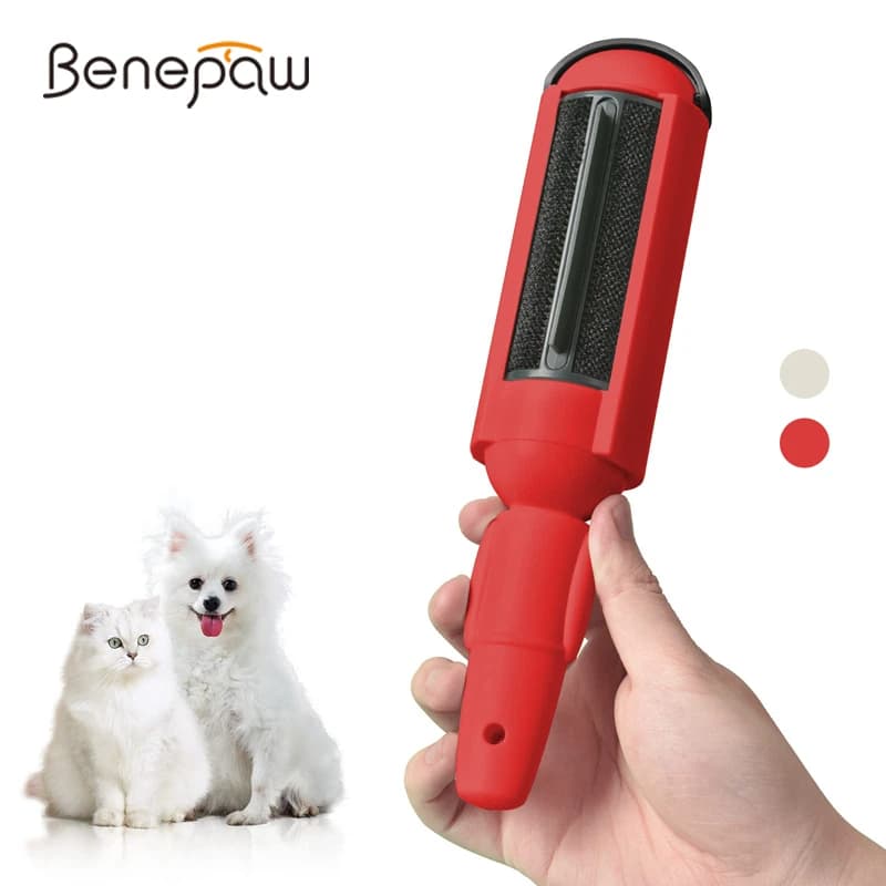 Benepaw Pet Hair Remover comodo manico antiscivolo cane gatto portatile Pet Lint Roller Base autopulente divano seggiolino auto tappeto biancheria da letto