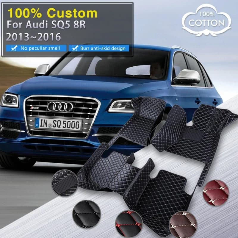 Tappetini per auto 3D RHD per Audi SQ5 8R 2013 ~ 2016 Tappeti Tappetino in pelle di lusso Tappeto durevole Anti sporco Accessori auto Set completo 20