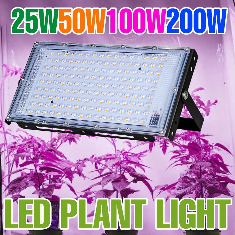 Lampada LED per Coltivazione Indoor a Spettro Completo 200W, Illuminazione per Serre, Tende Idroponiche, Scatole di Crescita per Semi e Fiori