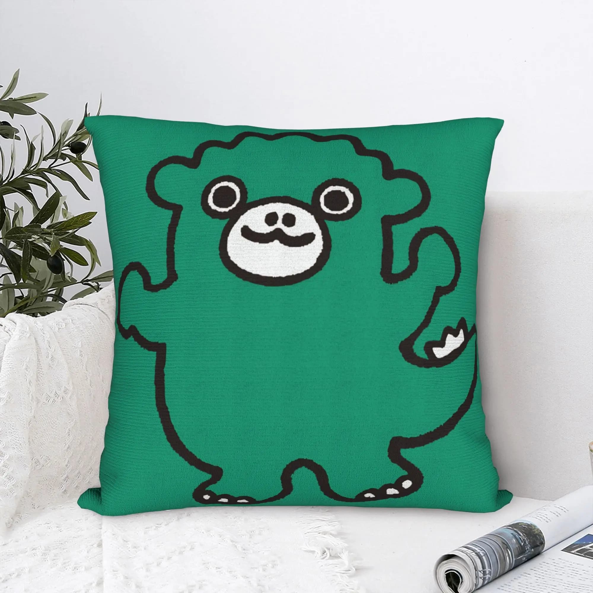 Chibi Godzillaa Monster Raids Again Square Pillow Cases Kawaii Cushion Covers Fashion Decorative Pillowcover for Home 40*40cm