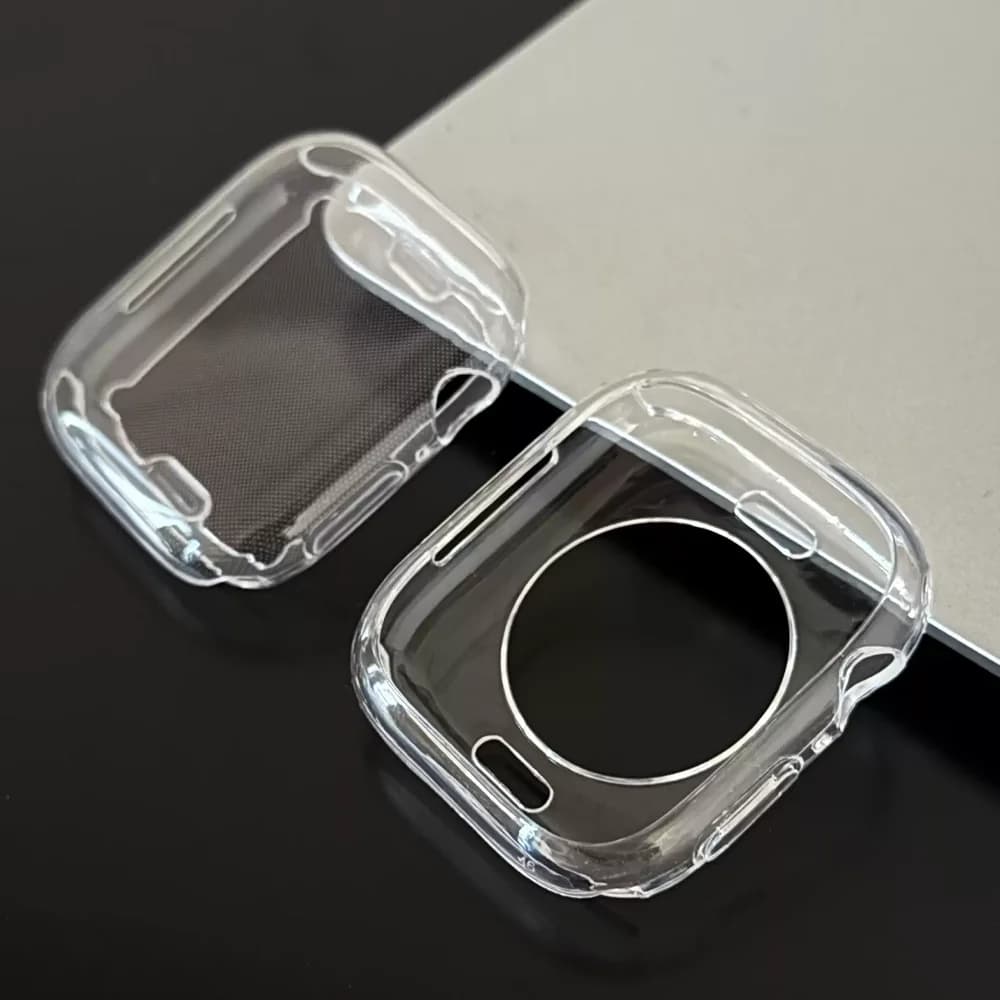 Protezione dello schermo per Apple Watch Case 9 8 45mm 41mm 44MM 40MM 42mm Accessori per copertura paraurti in TPU completo serie iwatch 7 SE 6 5 4 3