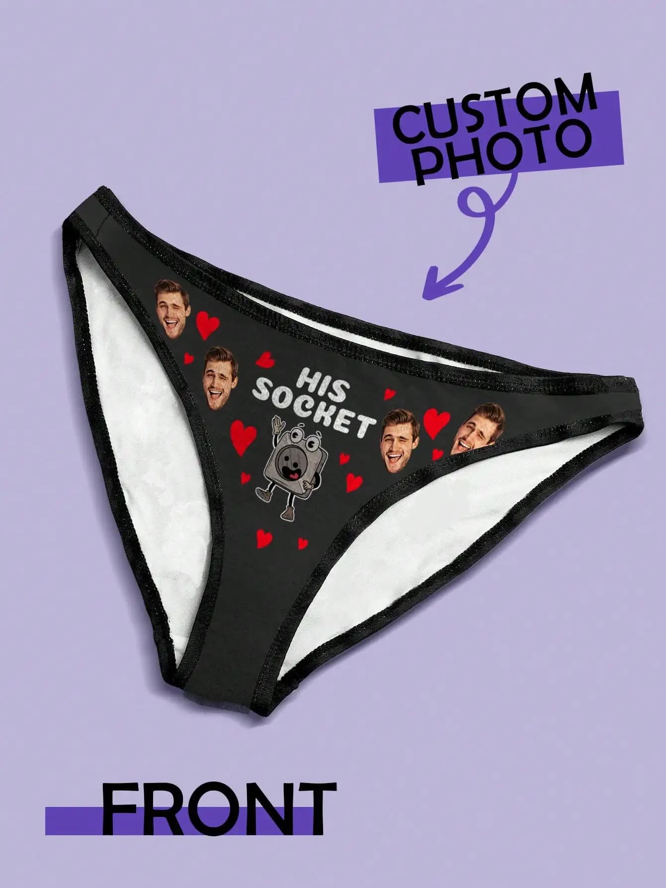 Personalized Slip with Photos for You, Custom Intimate, Valentine's Gift for Boyfriend or Wife, Fun Gift for Anniversary