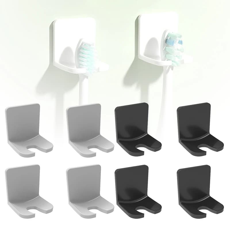 4 pezzi portaspazzolino da parete portaspazzolino elettrico portaspazzolino da bagno autoadesivo gancio singolo porta chiavi sospese