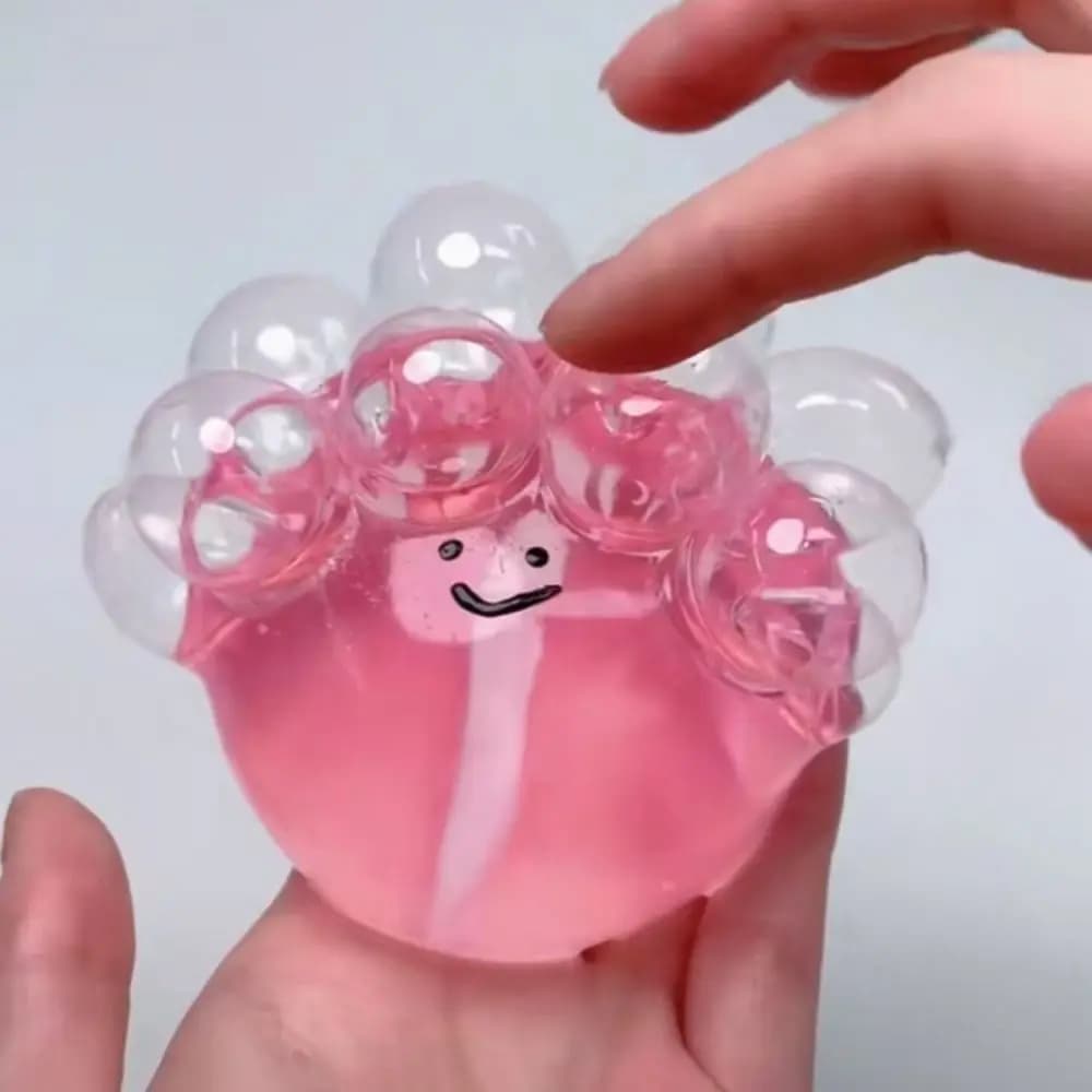 Giocattolo Antistress a Forma di Palla di Cristallo TPR, Simulazione Realistica di Palla d'Acqua, Giocattolo Trasparente a Bolle per Bambini