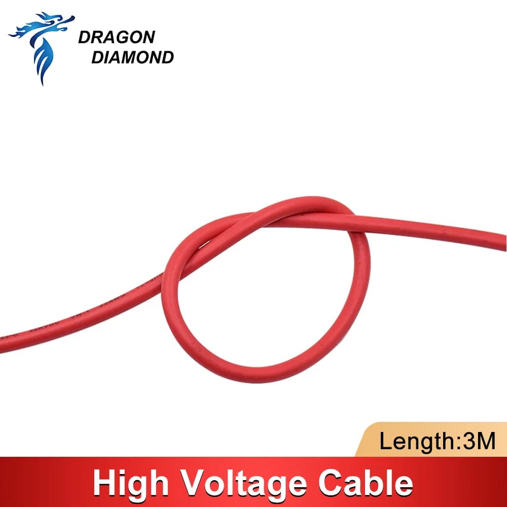 High Voltage Cable Red Positive Cable for CO2 Laser Power Supply and Laser Engraving Machine Pipe
