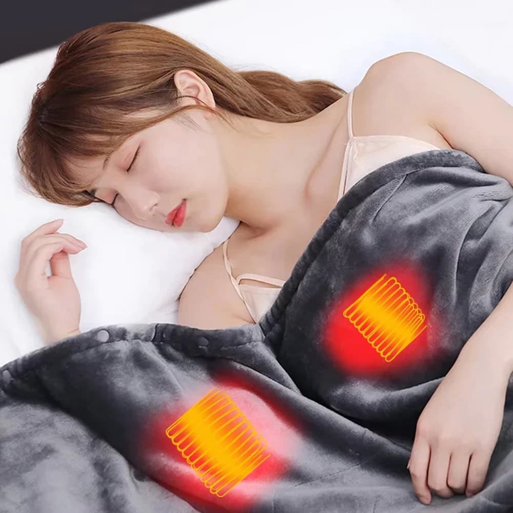 Coperta elettrica lavabile in lavatrice USB 5V Riscaldatore per letto caldo Termostato Materasso elettrico Coperta riscaldante morbida Scaldino Tappeto riscaldante