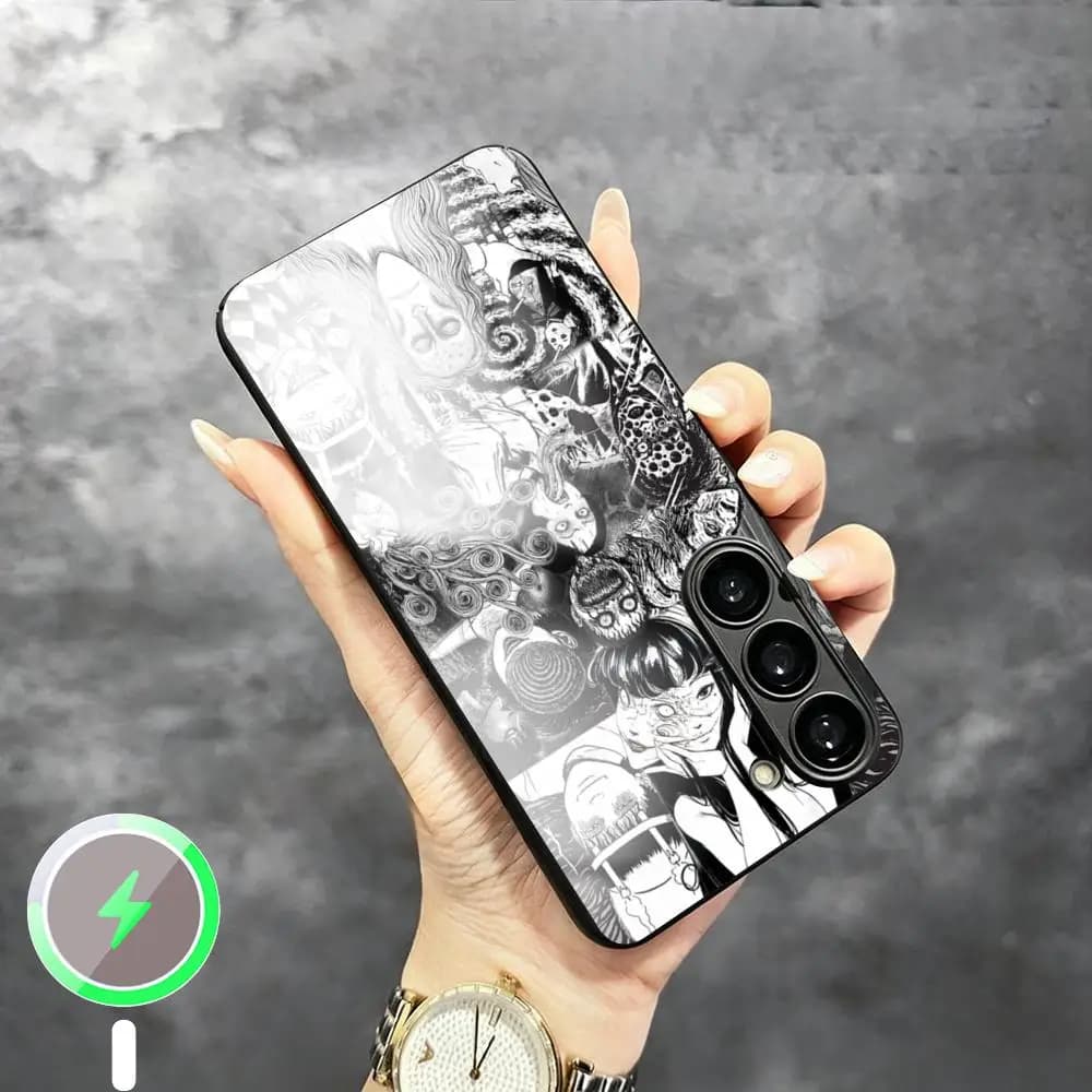 Thriller Cool Tomie junji ins Phone Case For Samsung S26 S25 S24 S23 S22 S21 Plus Ultra Fold A Glass Magnetic Case