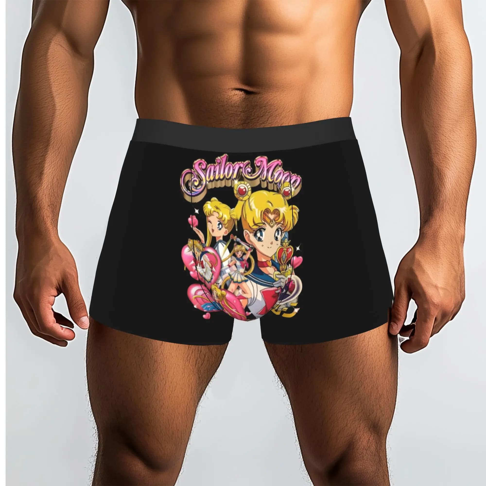 Custom Sailors Anime Moons Boxer Shorts For Homme 3D Print Bishoujo Underwear Panties Briefs Breathable Underpants