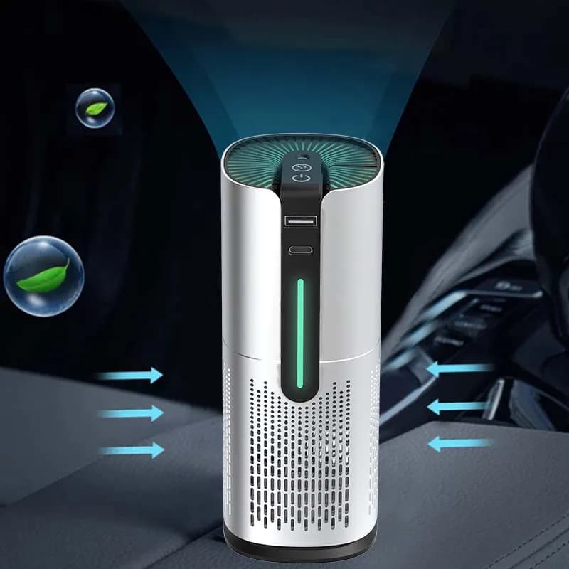 Filtro ultravioletto anione negativo da scrivania portatile Generatore di ionizzatore di luce UVC Pulitore Purificatore d'aria per auto per ufficio domestico