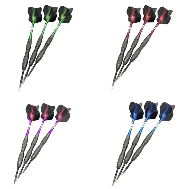 Professional Hard Darts 3/6 Pcs High Quality 20g Steel Tip Darts 4 coloras Tungsten Steel Barrel Aluminum Dart Shafts Flights