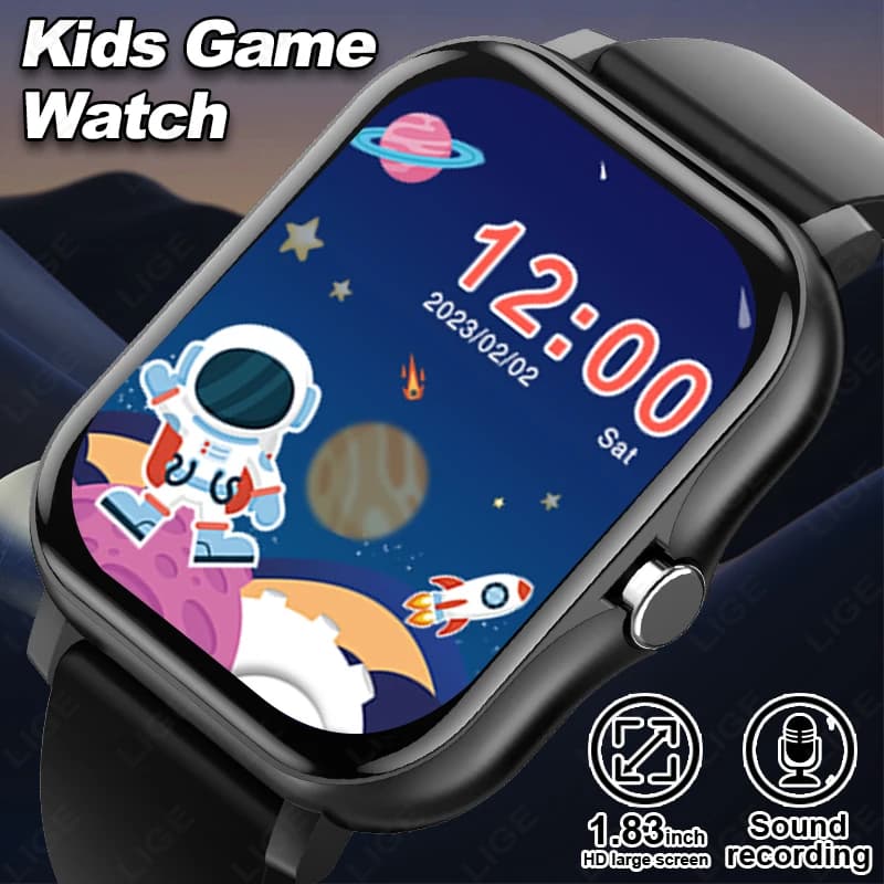 LIGE 2025 Audiobook Bambini Smartwatch Moda Sport Ragazze Ragazzi Gioco Smart Watch Bambini Orologio elettronico impermeabile Regalo per studenti