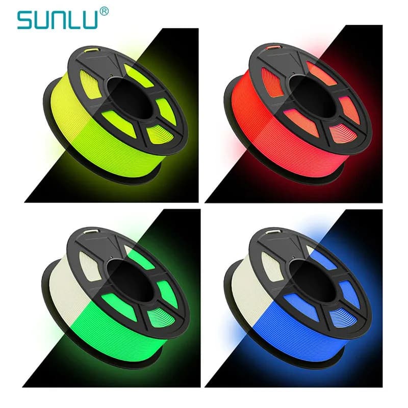 SUNLU PLA Filament that lights in the dark Bright PLA Filament well wrapped 1,75 mm +/- 0.02 mm 1 kg Filament suitable for most FDM 3D printers