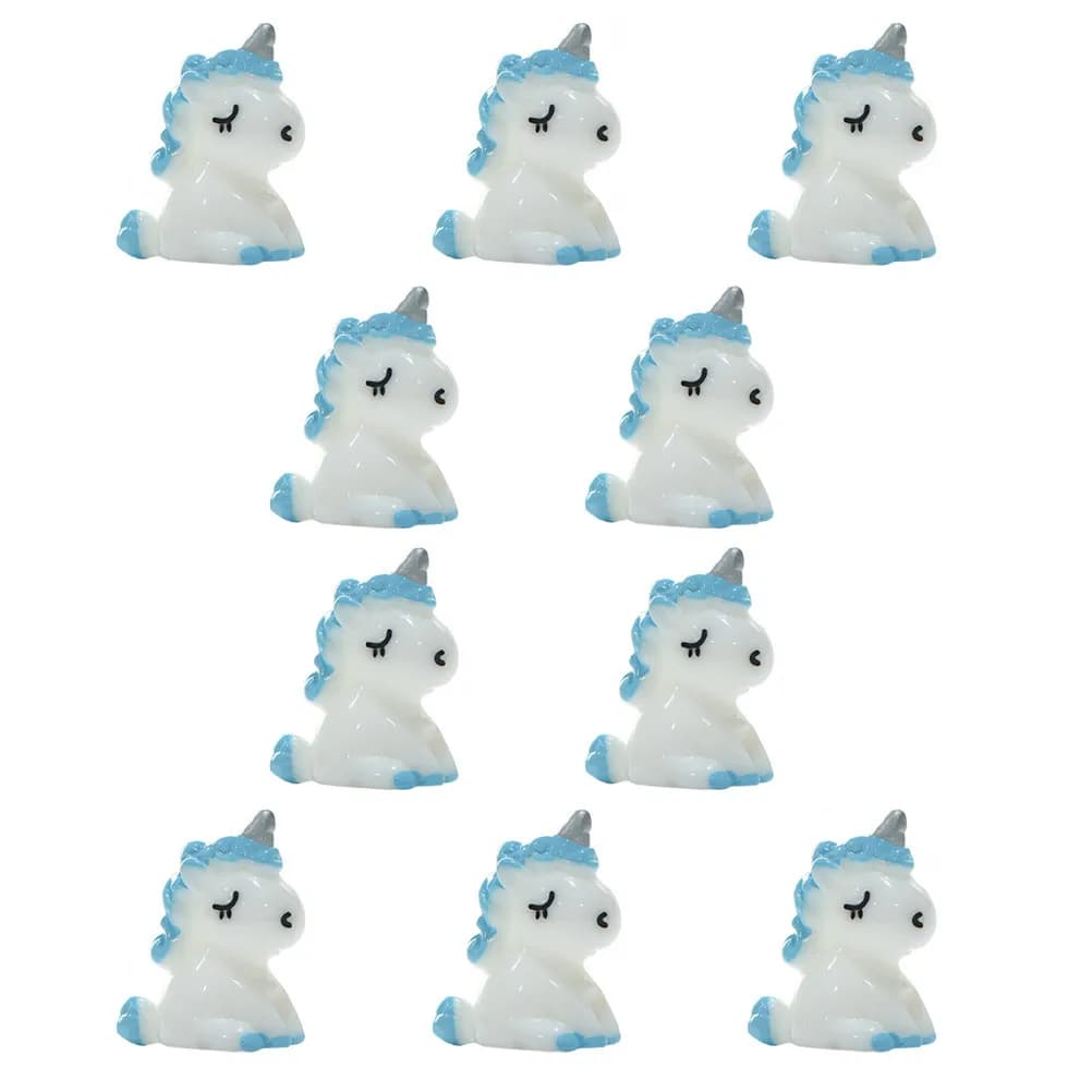 10 Pieces Mini Decorations Unicorn in Resin for Landscapes in Miniature, Scenes of Doll Houses, Plant Vases, Craft Projects, Vivace Garden and Adorable