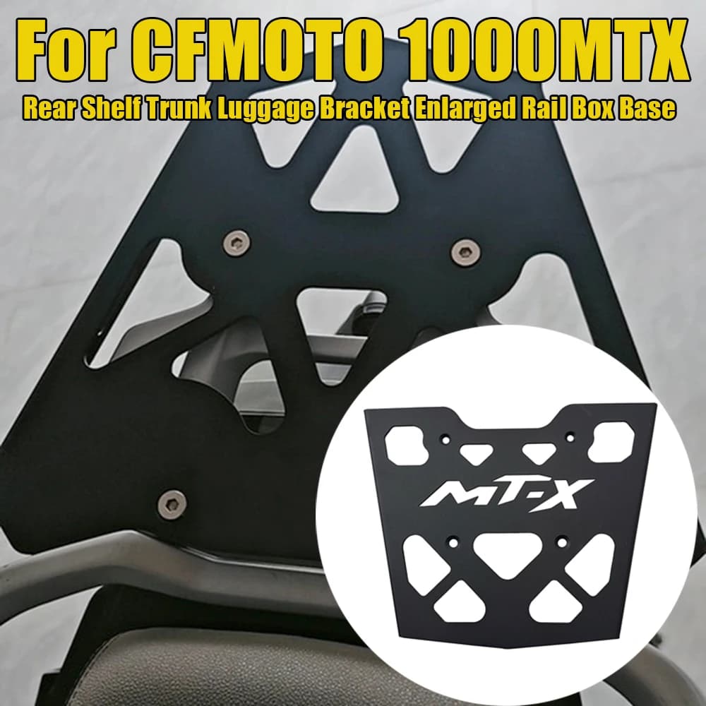 Portapacchi Posteriore Moto con Base per Bauletto e Barre Allargate per CFMOTO 1000MTX MTX MT-X IBEX 1000X 1000MT X