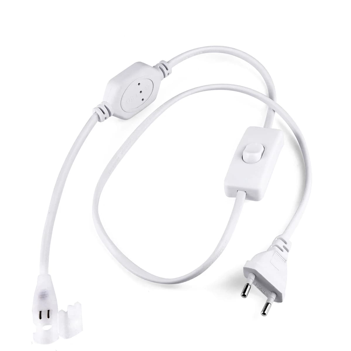 Il cavo di alimentazione con spina UE/USA funziona per cavo di alimentazione elettrica con luce di striscia LED Cob 220V 110V con interruttore a pulsante