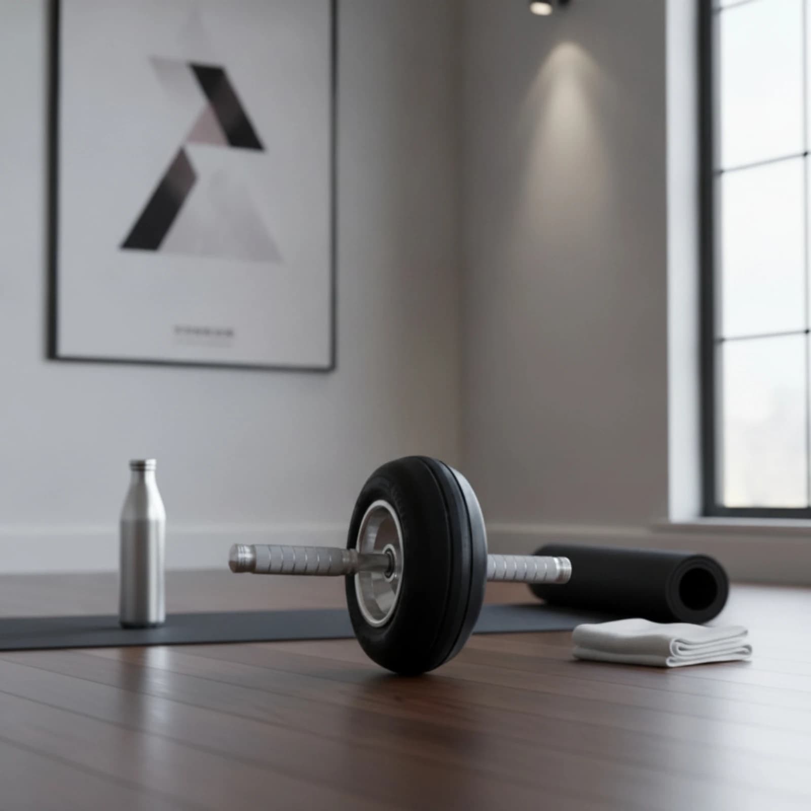 Ab Wheel Knurled Ab Roller Workout Roller No-Rebound Heavy-Duty for Fitness Enthusiasts, Home Gym