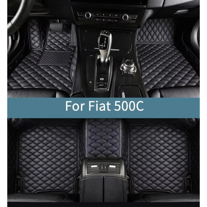 Tappetini auto per Fiat 500C 2022 2023 2024 2025 2026 Set completo impermeabile Tappetini per auto Accessori