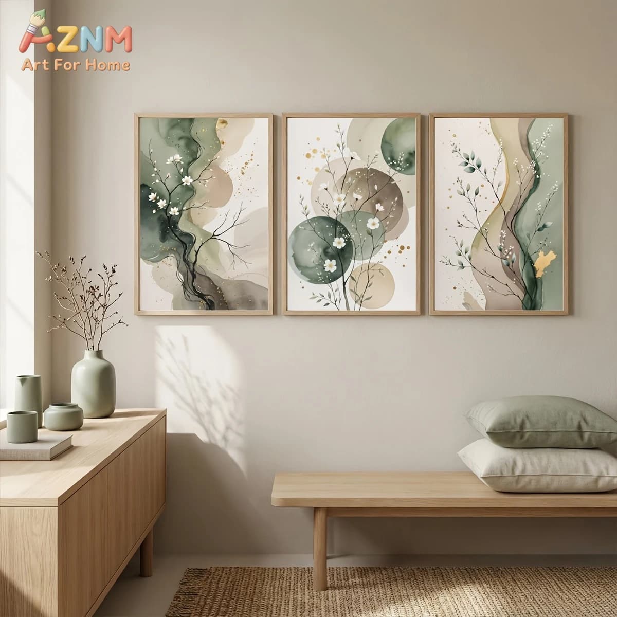 AZNM Minimalist Black White Abstract Geometric Line Canvas Print, Frameless Modern Irregular Shape Wall Art for Living Room Bedr