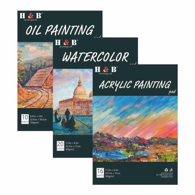 A4 Watercolor Acrylic Oil Painting Book Thickened 300g Cotton Pulp Watercolor Paper Artist Art Pigment DIY Creation Sketchbook
