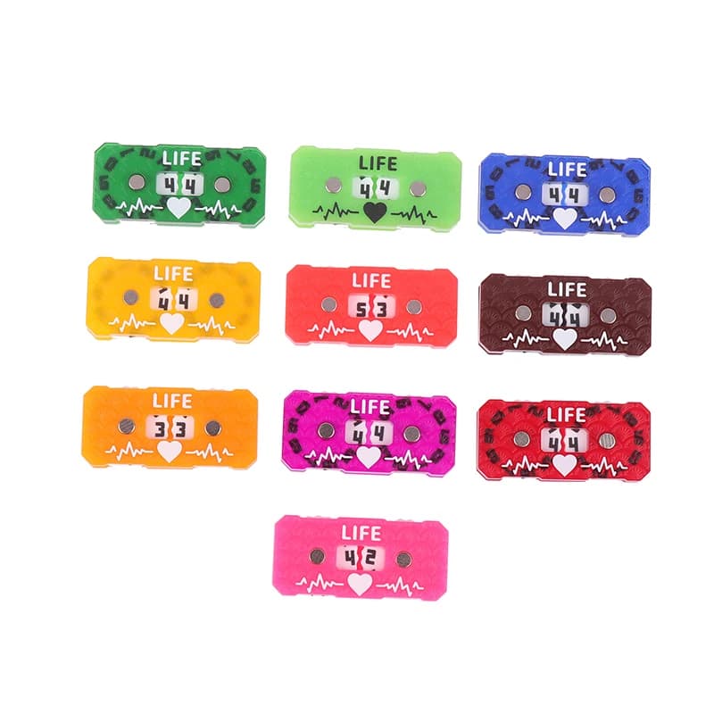 Inseguitore di ferite casuale 41x20x9mm 00-99 1 Tracker nessun requisito di pittura Life Tracker contatore di giochi da tavolo