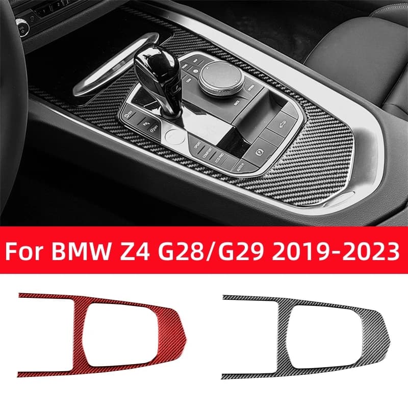 Carbon Fiber Accessories for BMW Series Z4 G28 G29 2019-2023, Decorative Cover for Internal Central Switch Panel