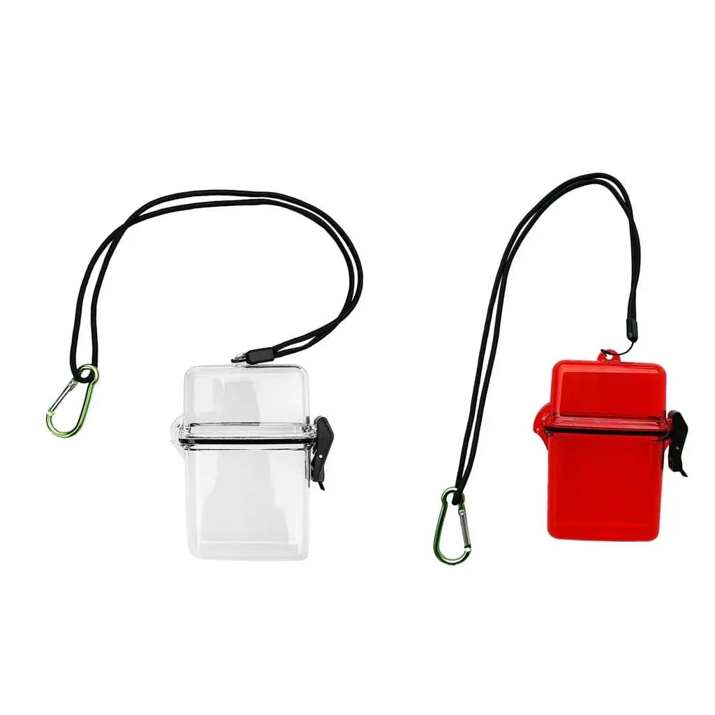 Small Waterproof Container with Lanyard Floating Diving Box for Snorkeling Boating Surfing Fishing Storage