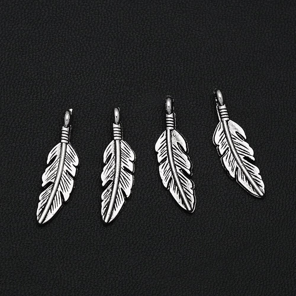 30pcs/lot--7x24mm Mini Dreamcatcher Feather Charms Pendants For Diy Jewelry Making Supplies Accessories Wholesale Bulk Items