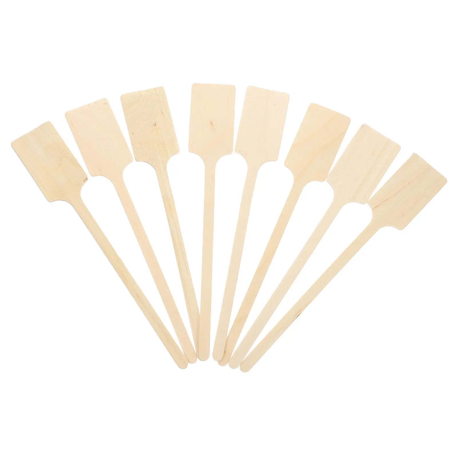 100Pcs Wooden Coffee Stir Sticks Disposable Drink Stirrers for Hot Cold Beverages Tea Cocktail Bar