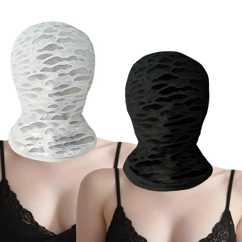 Maschera Gotica Punk Strappata con Protezione UV, Balaclava per Moto, Sci e Cosplay di Halloween
