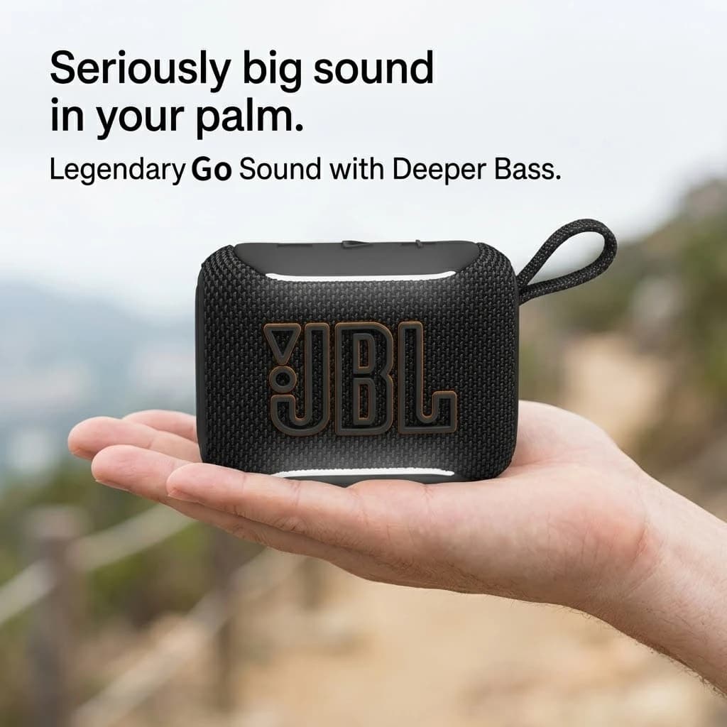 JBL Go 5 Mini Portable Wireless Bluetooth Speaker, IP68 Waterproof, Deep Bass Soundbox For Outdoor Hiking, Travel & Parties