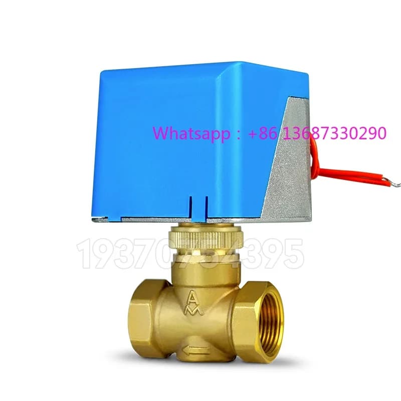 Valvola elettrica a due vie per aria condizionata centralizzata 9728 fan coil 220V attuatore valvola elettromagnetica a due vie