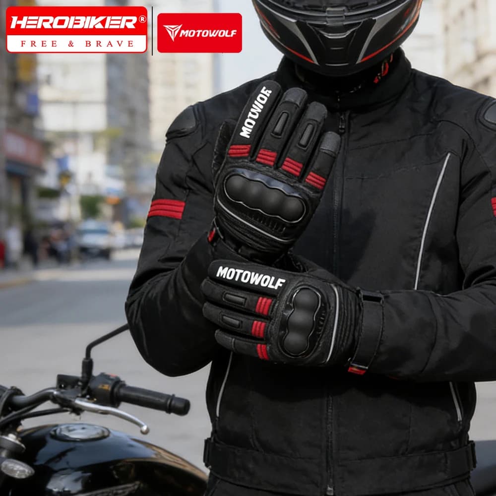 Guanti da Moto per Uomo e Donna Impermeabili Caldi per Climi Freddi Guanti da Guida con Touchscreen per ATV UTV Corse su Strada Attrezzatura Moto