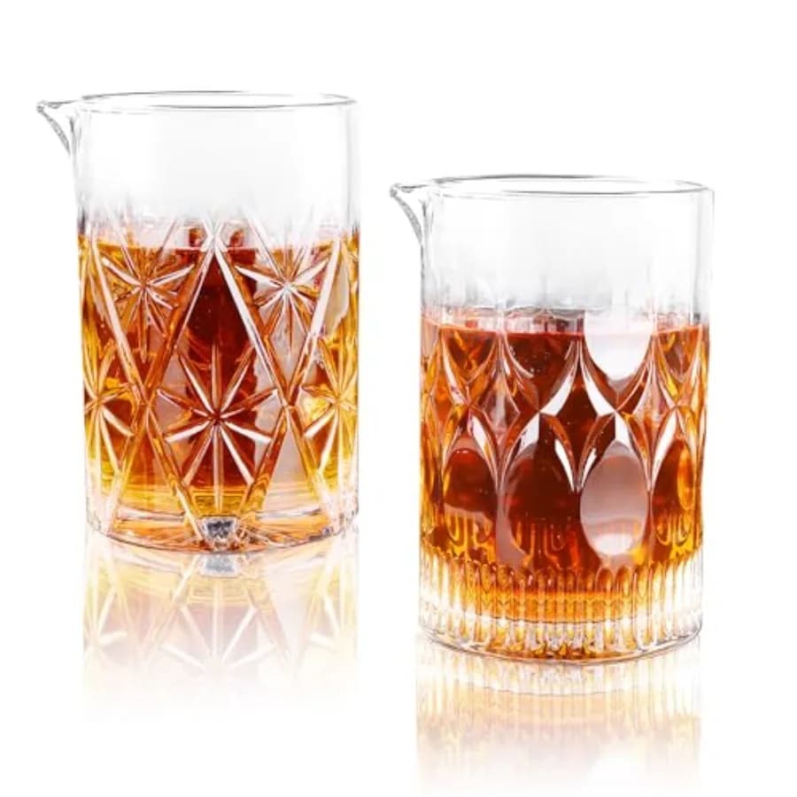 Bicchiere da Cocktail da 24 Oz, Bicchieri per Mescolare Whisky, Shaker per Cocktail, Bicchiere da Martini Old Fashioned, Set da Bar in Cristallo da 700ml