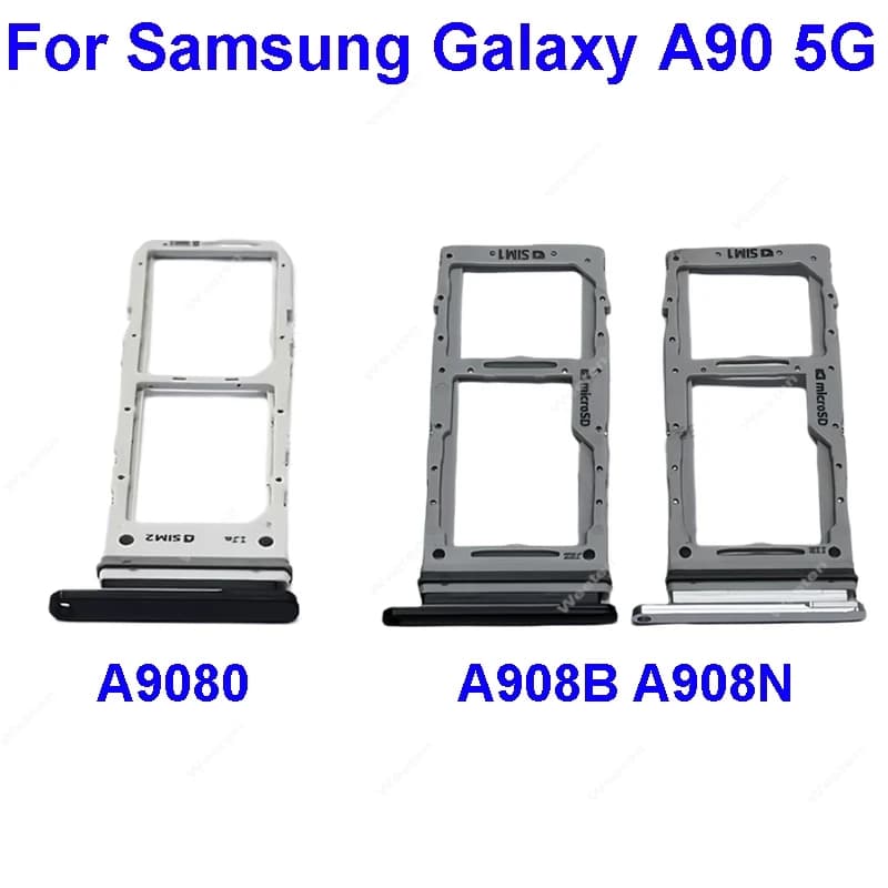 Vassoio della scheda SIM per Samsung A90 5G A908B A908N Vassoio della scheda SIM Slot Holder per Samsung A90 5G A9080 Adattatore della scheda Parti di ricambio