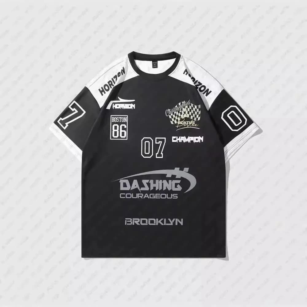 2025 Summer New men's T-shirt casual sporty breathable mesh digital sportswear street men's wear