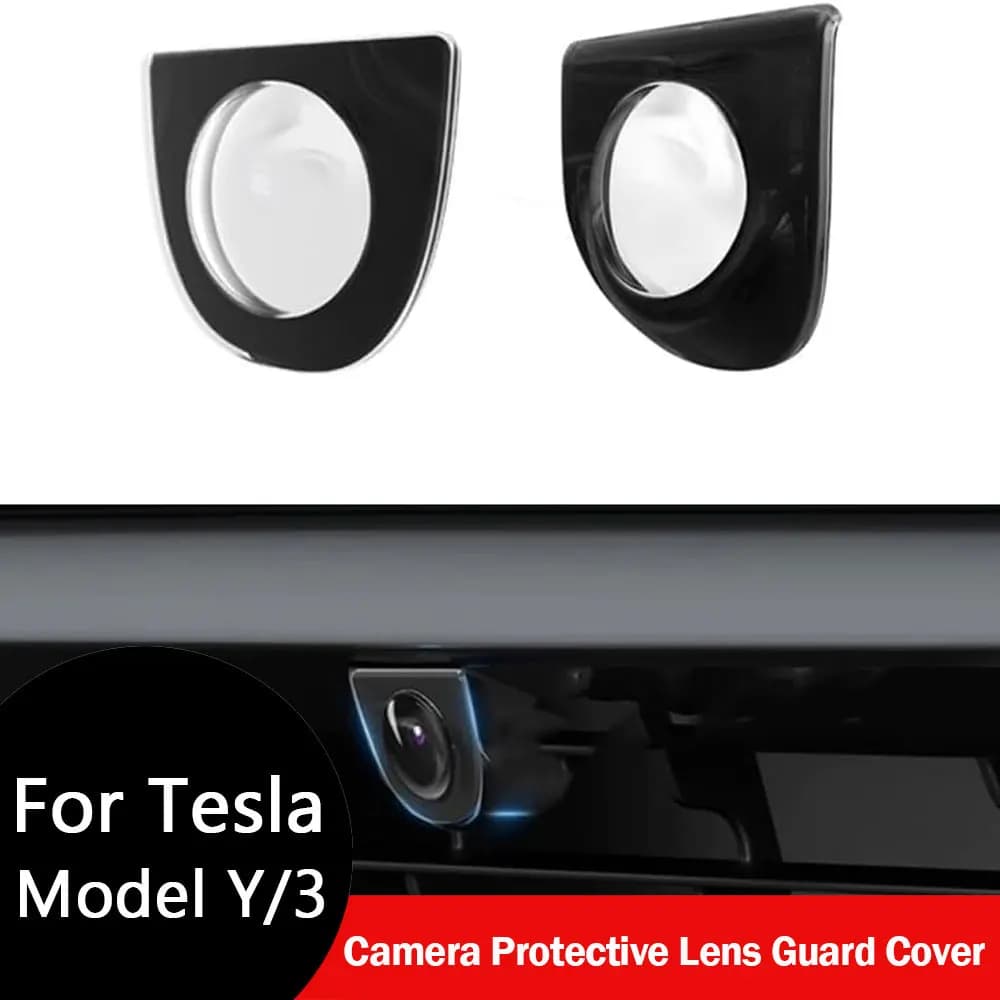 For Tesla Model Y Juniper 2025-2026, spherical protection cap for PC lens case for camera with bumper Waterproof scratch resistant dust